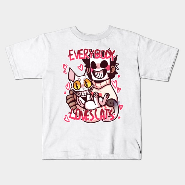 Everybody Loves cats Kids T-Shirt by LtL55